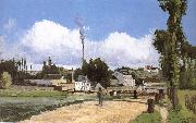 Camille Pissarro Riparian scenery on Sweden oil painting artist